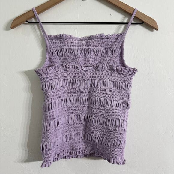 H&M Lilac Purple Smocked Tank Top Size Small - Picture 6 of 8